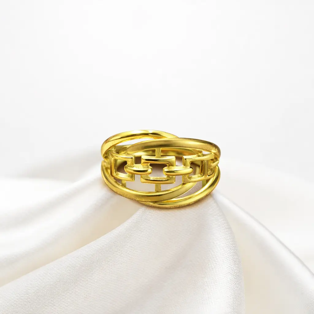 Diamond ring on silk